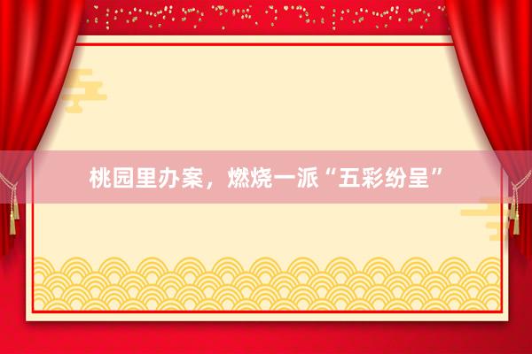 桃园里办案，燃烧一派“五彩纷呈”