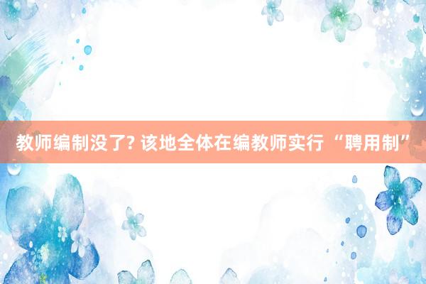 教师编制没了? 该地全体在编教师实行 “聘用制”