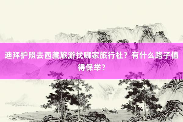 迪拜护照去西藏旅游找哪家旅行社？有什么路子值得保举？