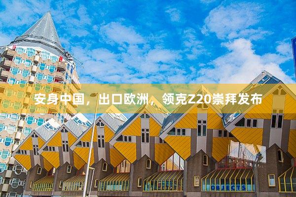 安身中国，出口欧洲，领克Z20崇拜发布
