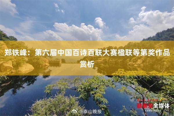 郑铁峰：第六届中国百诗百联大赛楹联等第奖作品赏析