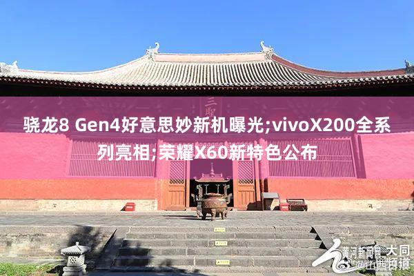 骁龙8 Gen4好意思妙新机曝光;vivoX200全系列亮相