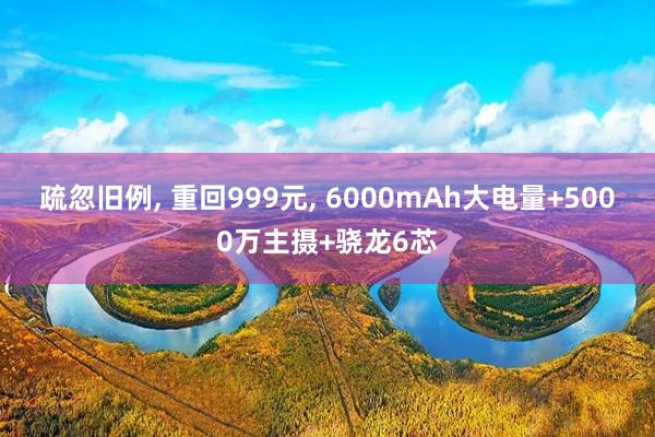 疏忽旧例, 重回999元, 6000mAh大电量+5000万主摄+骁龙6芯